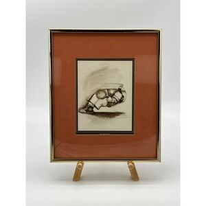 Vtg. Patterson The Return Framed Tennis Wall Art Humor 10X12 Sports Decor Whimsy